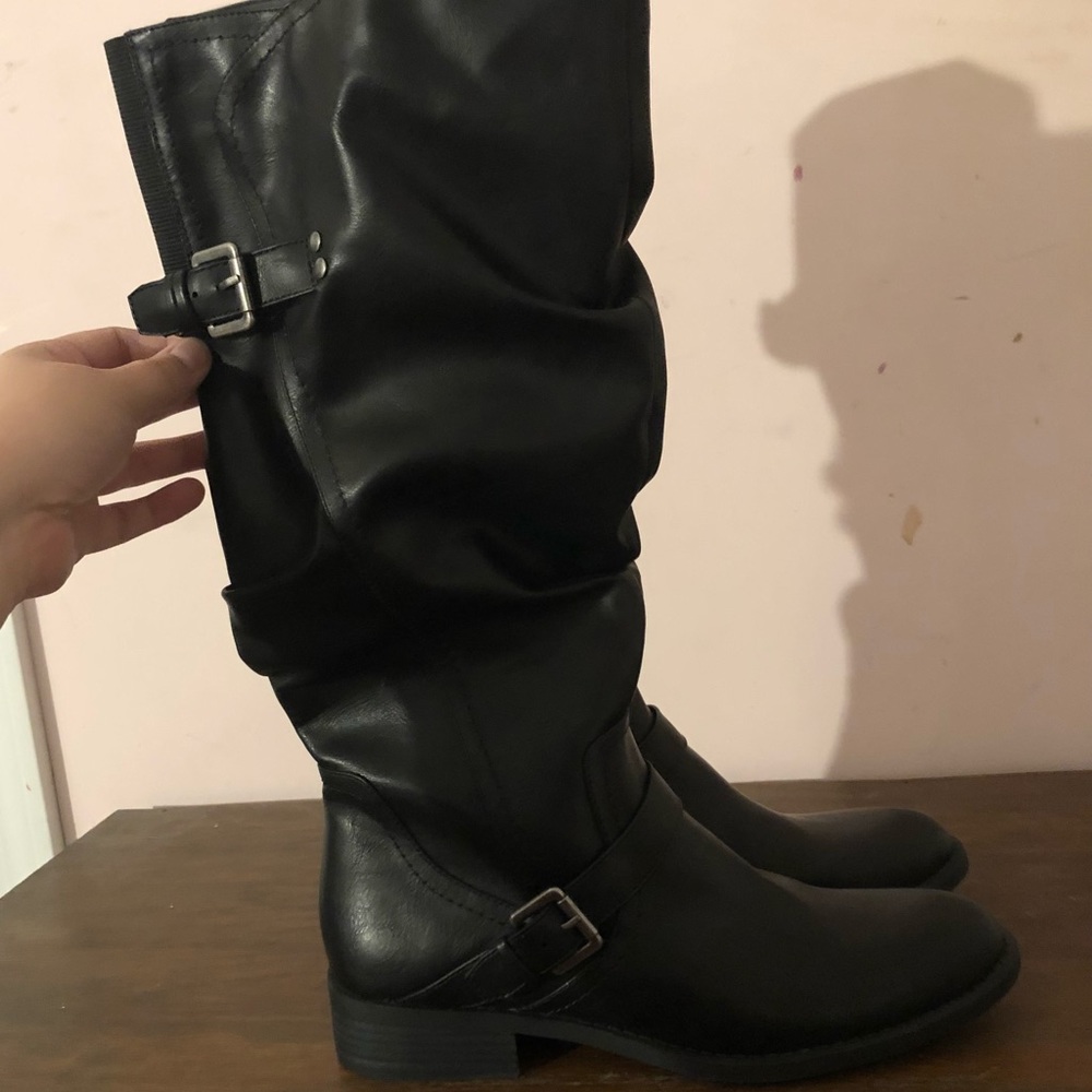 Leather boots